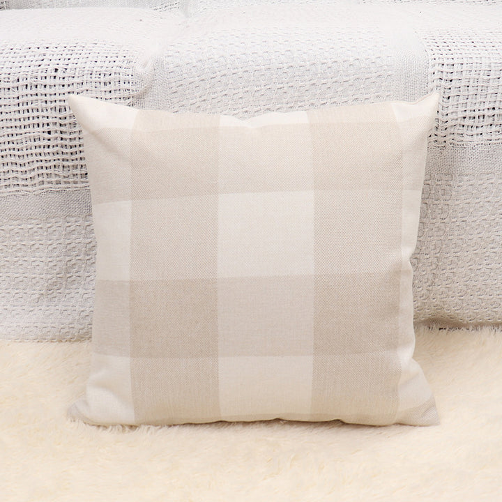 Plaid Pillow Cover Simple Home Sofa - Designrific