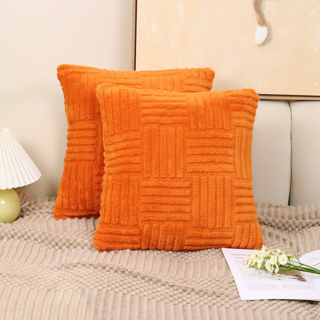 Pillow Cover Woven Plush Pillowcase Pillow Cover - Designrific