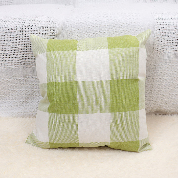 Plaid Pillow Cover Simple Home Sofa - Designrific