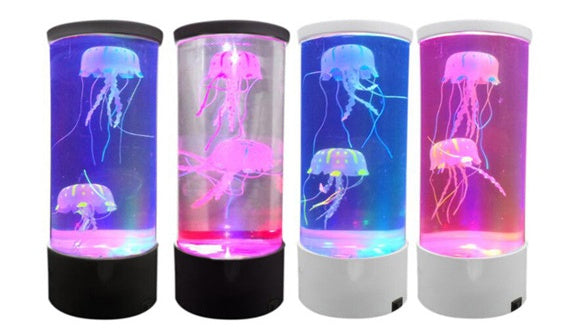 LED Jellyfish Aquarium Lamp Night Light USB Powered - Designrific