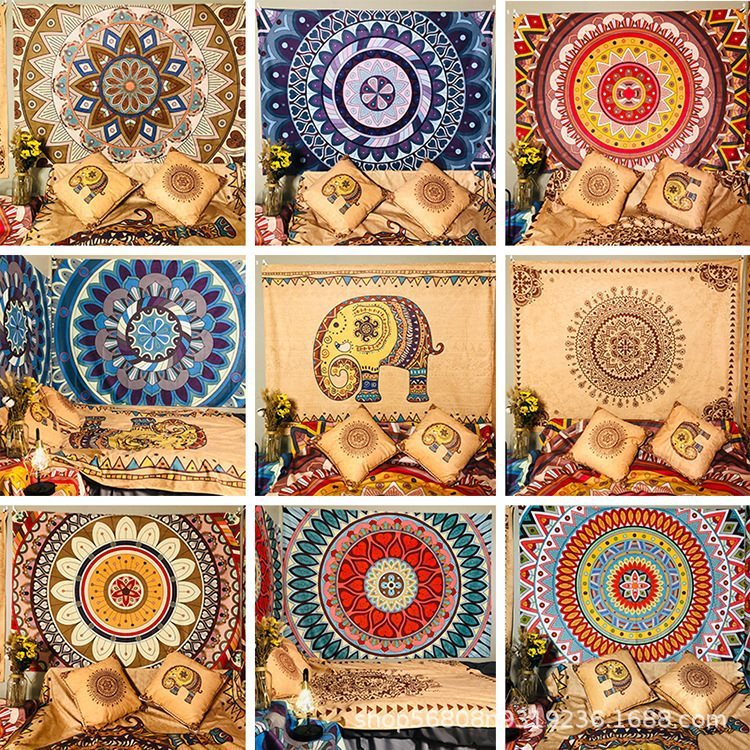 Home Stay Decoration Tapestry Mandala Wall Hanging Colorfu - Designrific