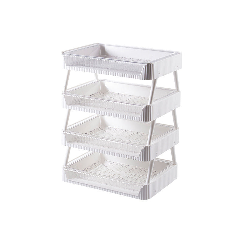 Kitchen Folding Storage Rack with Draining Basket - Designrific