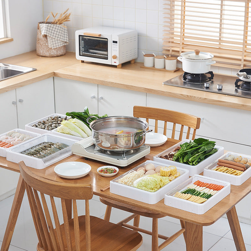 Kitchen Folding Storage Rack with Draining Basket - Designrific