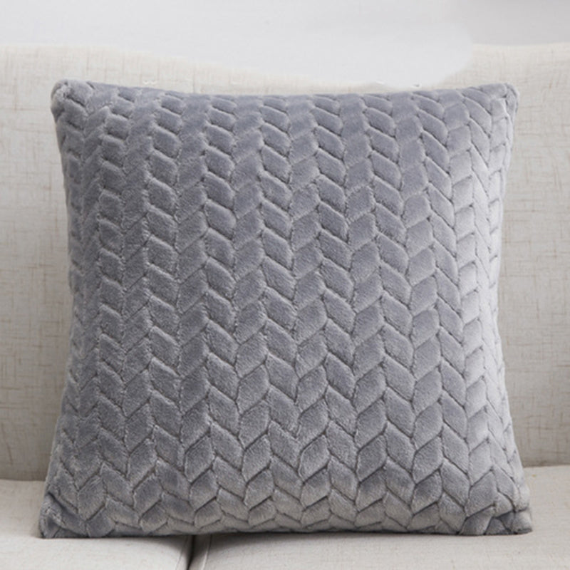 Flannel Solid Color  Cushion Throw Pillow - Designrific