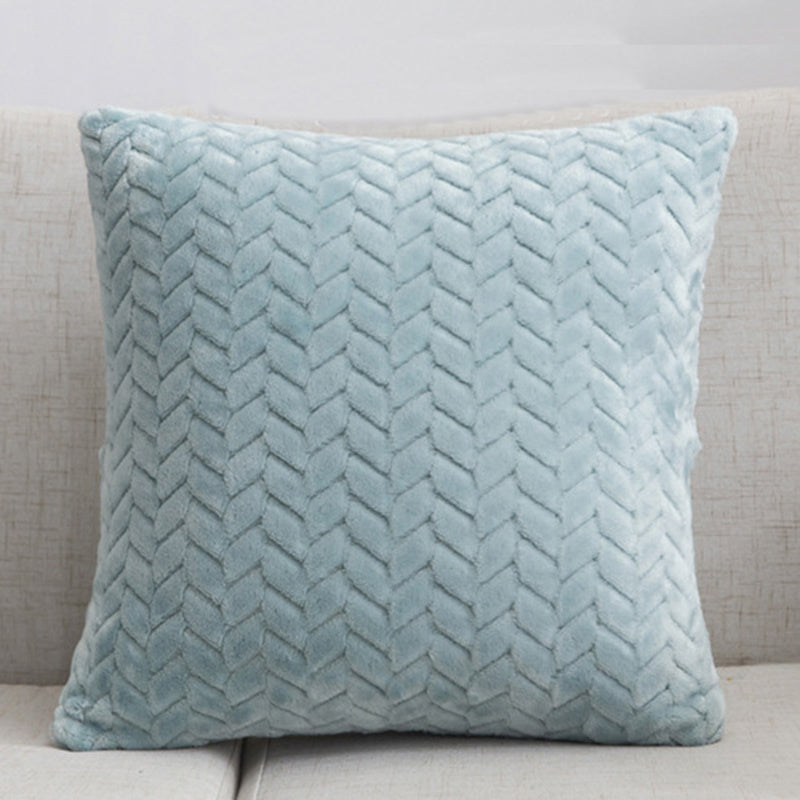 Flannel Solid Color  Cushion Throw Pillow - Designrific