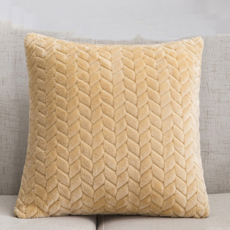 Flannel Solid Color  Cushion Throw Pillow - Designrific