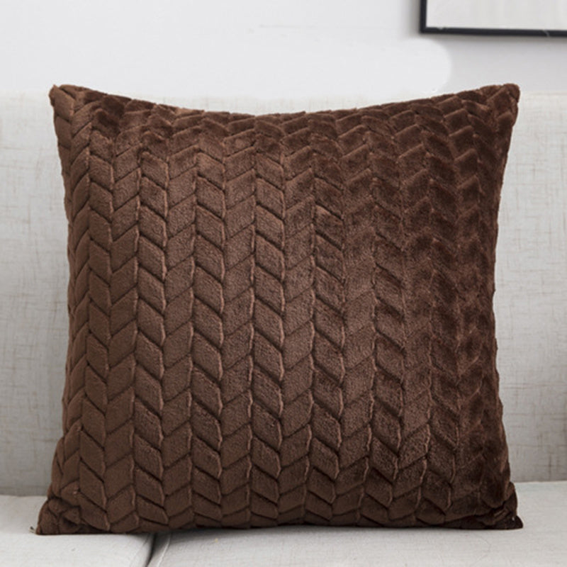 Flannel Solid Color  Cushion Throw Pillow - Designrific