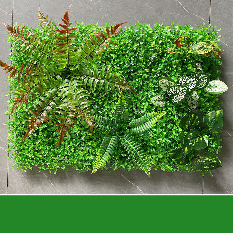 Green Plant Wall Simulation Artificial Turf Plastic Flower - Designrific