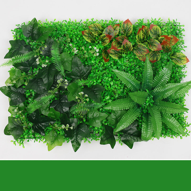 Green Plant Wall Simulation Artificial Turf Plastic Flower - Designrific