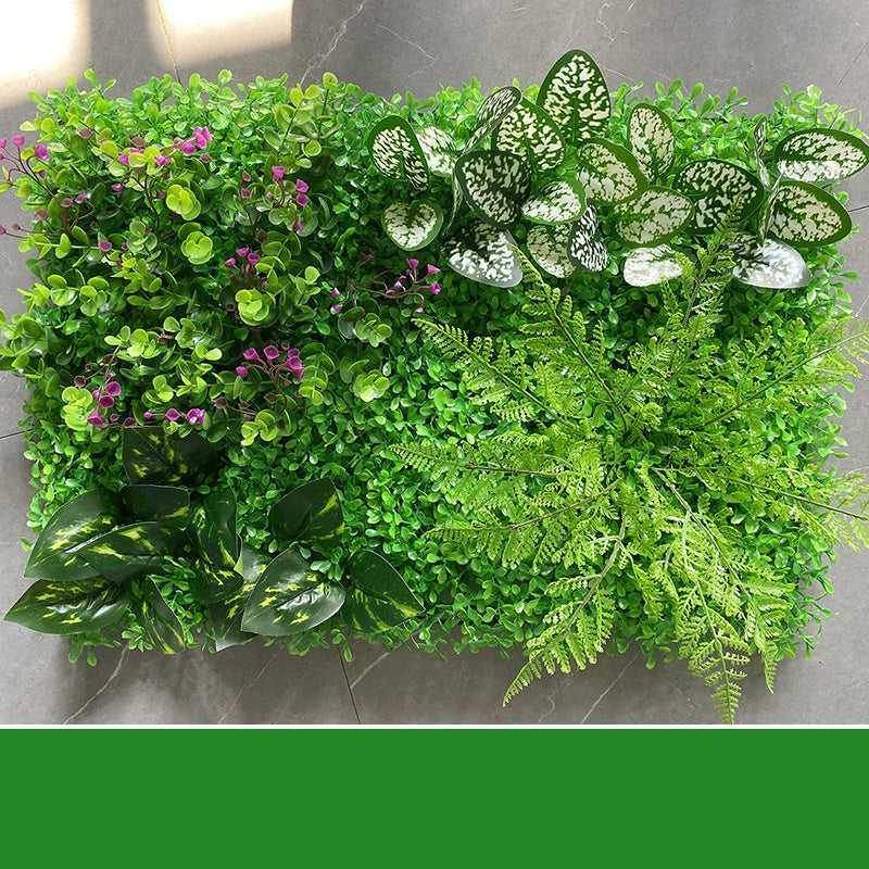 Green Plant Wall Simulation Artificial Turf Plastic Flower - Designrific