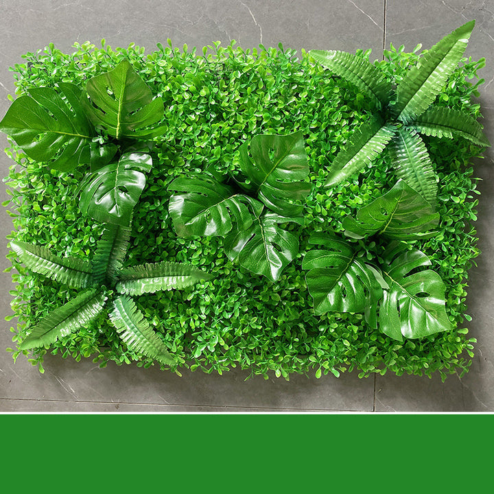 Green Plant Wall Simulation Artificial Turf Plastic Flower - Designrific