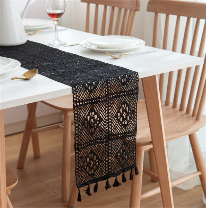 Vintage Black Handmade Placemat Table Side Cabinet - Designrific