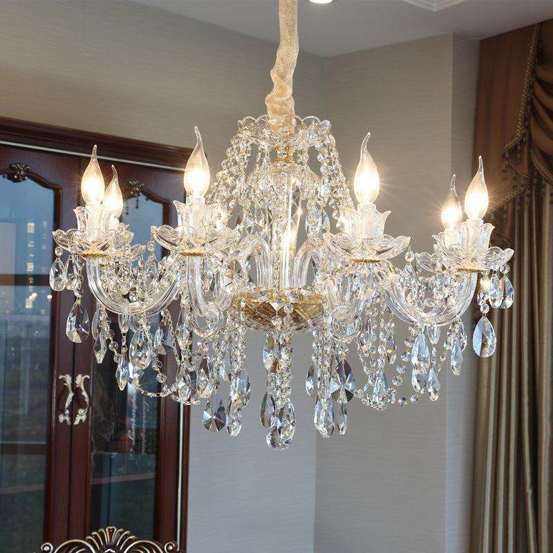 Luxury Crystal Chandelier In Living Room - Designrific