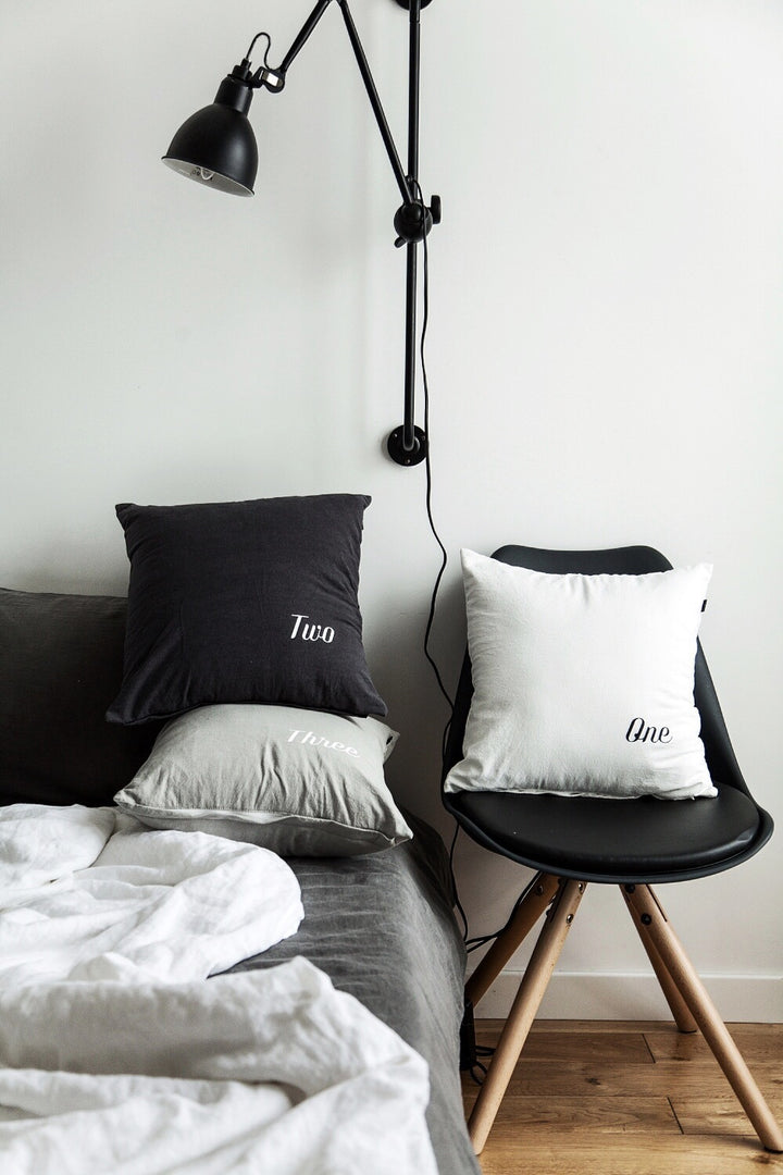 Kye Minimalist Numeric Throw Pillow Cover - Designrific