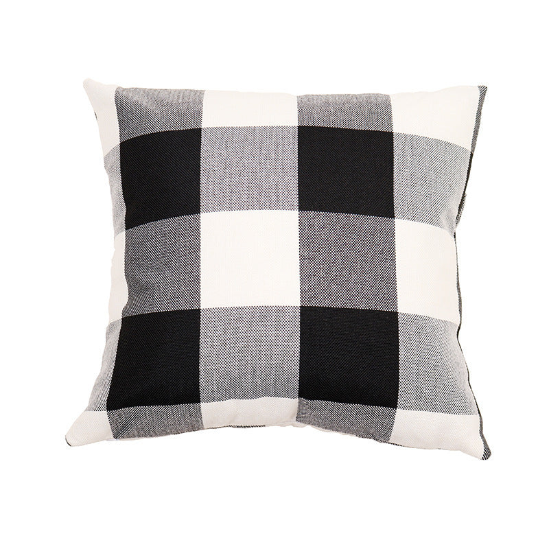 Plaid Pillow Cover Simple Home Sofa - Designrific