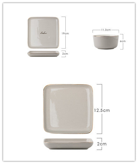 Light Luxury Ceramic Tableware Couple Tableware - Designrific