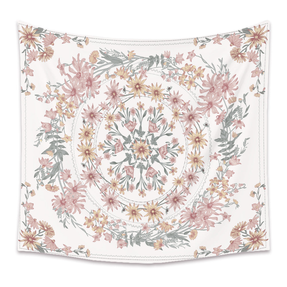 Bohemian Flower Mandala Ornamental Tapestry - Designrific