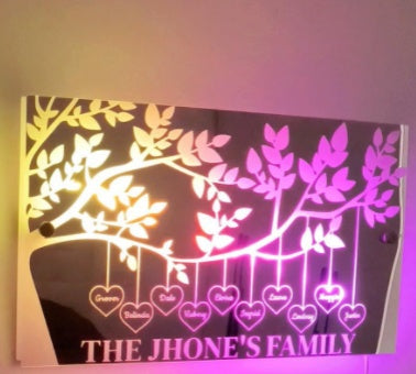 Personalized Name Mirror Light For Bedroom - Designrific