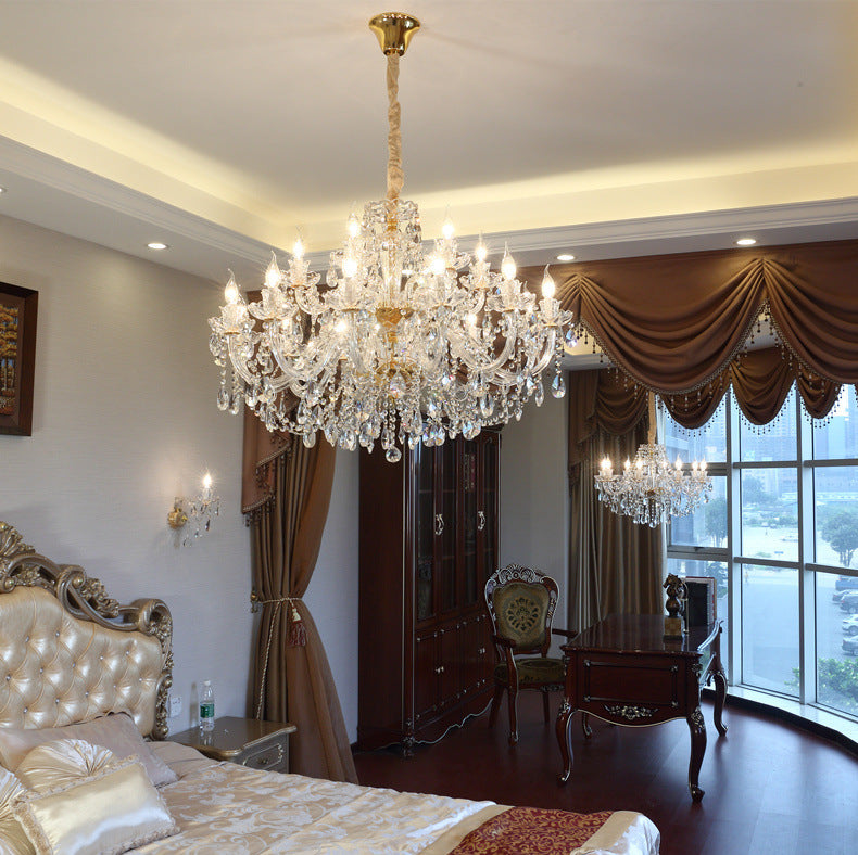 Luxury Crystal Chandelier In Living Room - Designrific