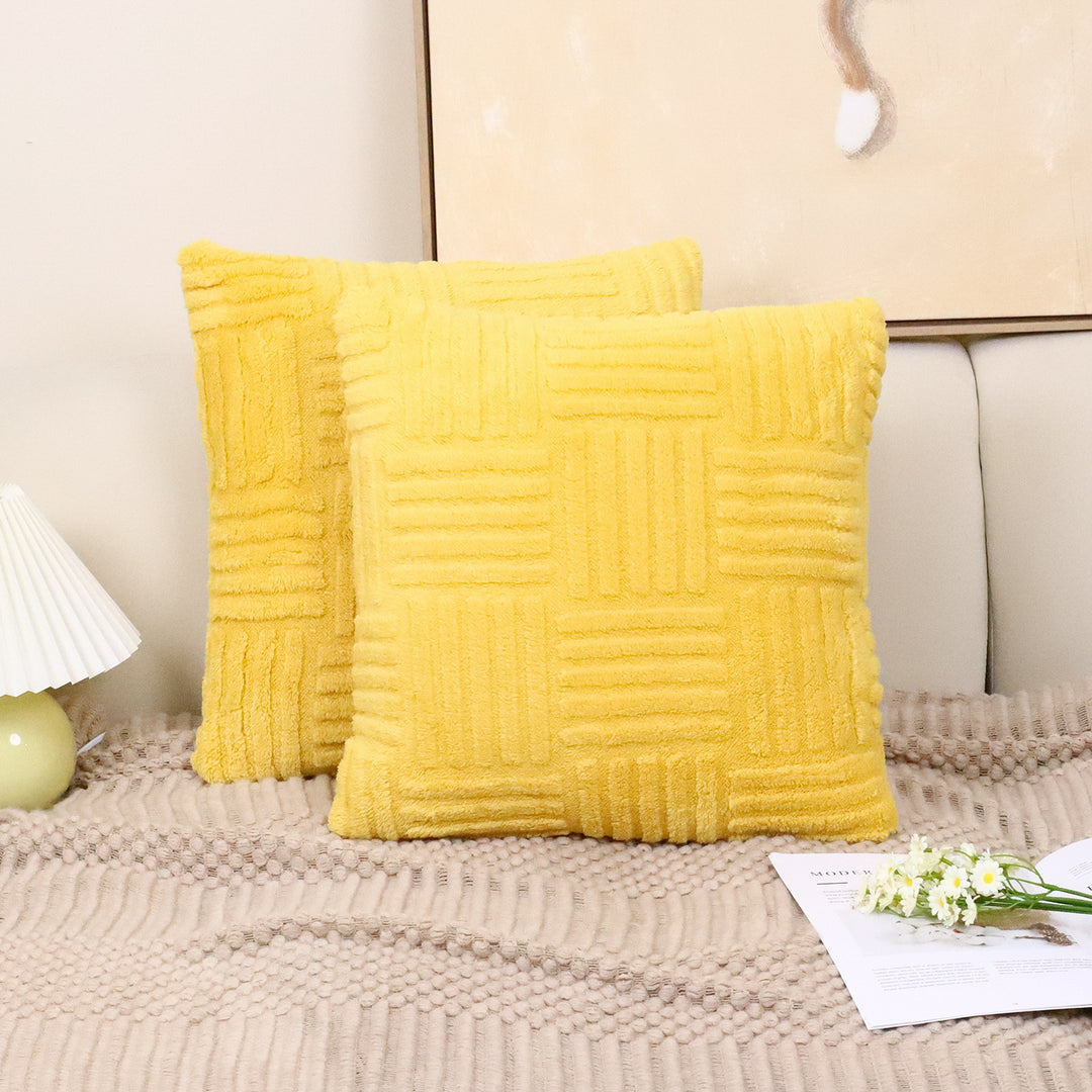 Pillow Cover Woven Plush Pillowcase Pillow Cover - Designrific