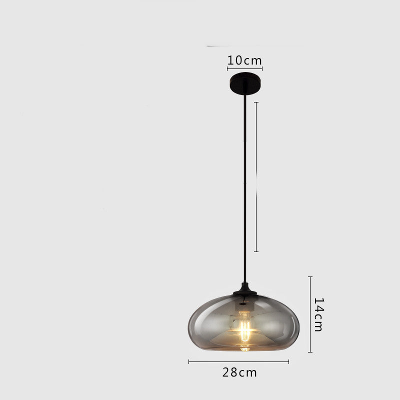 Dining Room Chandelier Lighting Glass Single LED Lamps - Designrific