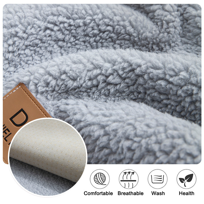 Modern Solid Color Winter Lamb Wool Sofa Towel - Designrific