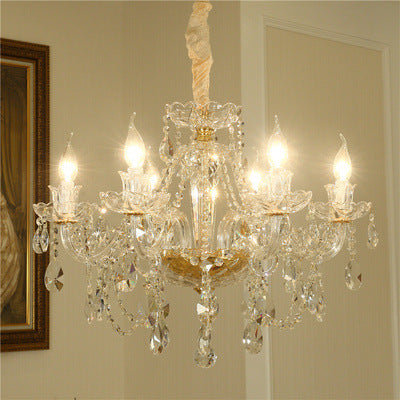 Luxury Crystal Chandelier In Living Room - Designrific