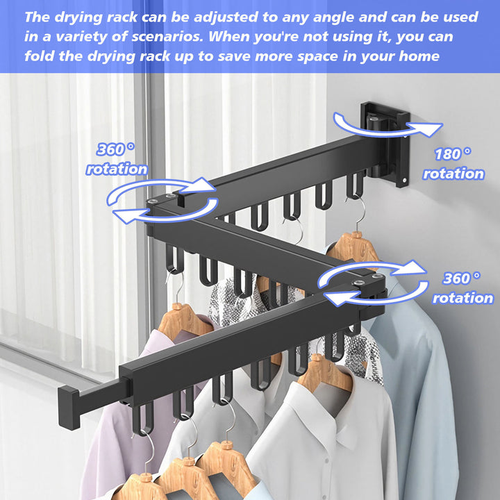 Drying Rack Clothing Wall Mounted Drying Rack - Designrific