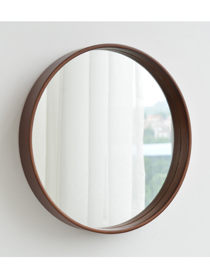 Solid Wood Simple Bathroom Mirror Bedroom Hanging Mirror - Designrific