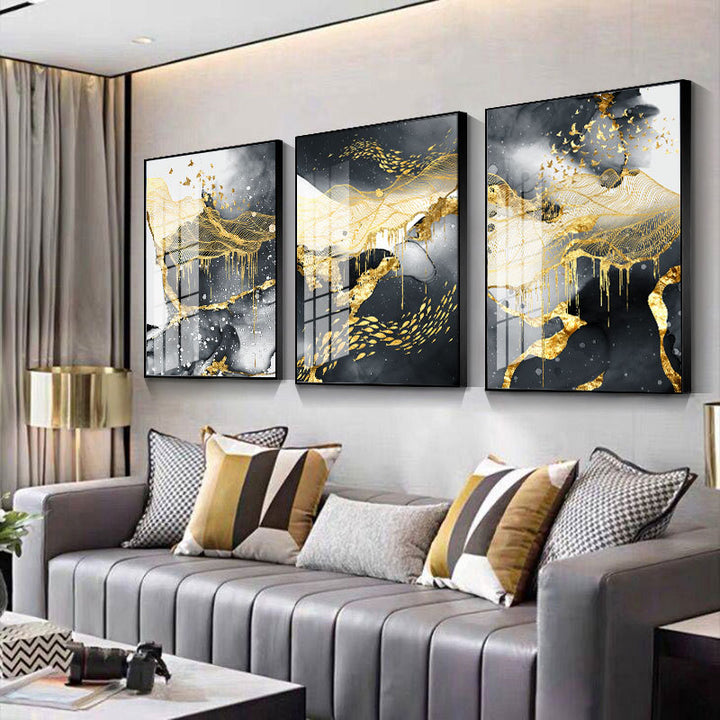 Golden Black And White Wall Art Posters And - Designrific