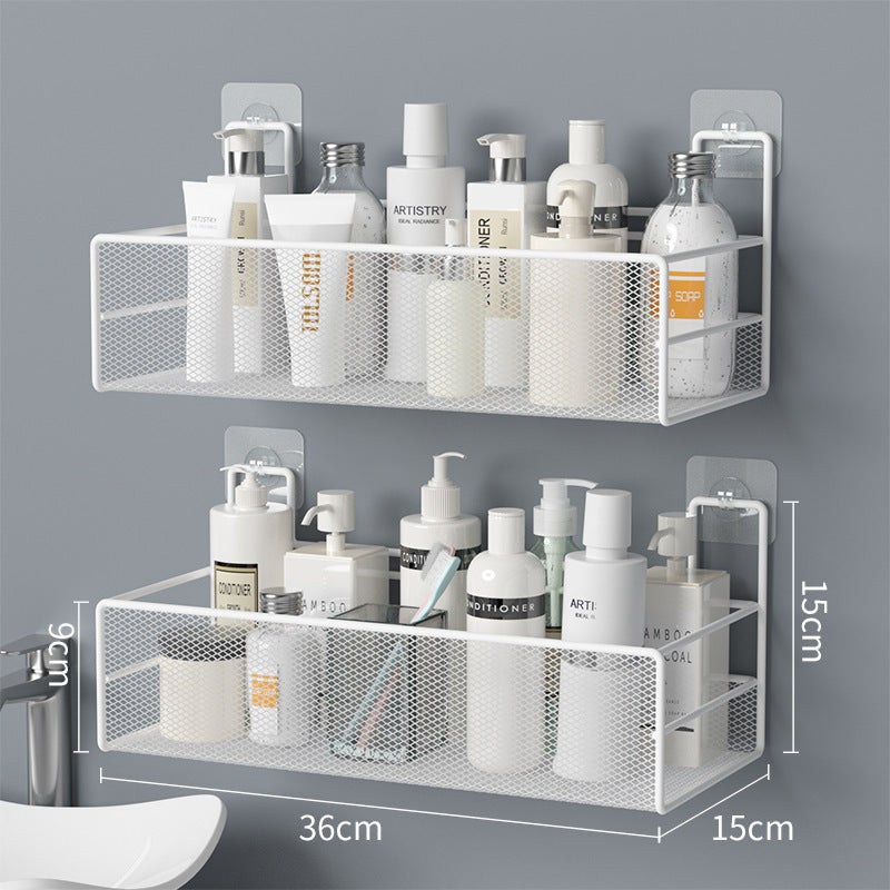 Wall-Mounted Bathroom Shelf No Drill Shower Organizer - Designrific