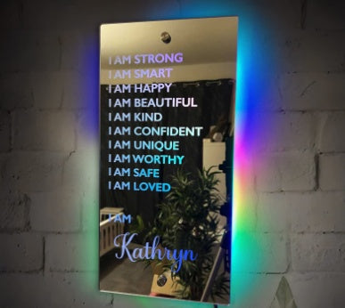 Personalized Name Mirror Light For Bedroom - Designrific