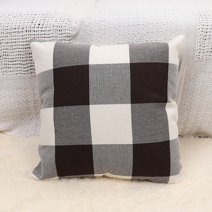 Plaid Pillow Cover Simple Home Sofa - Designrific