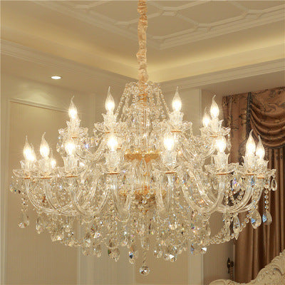 Luxury Crystal Chandelier In Living Room - Designrific