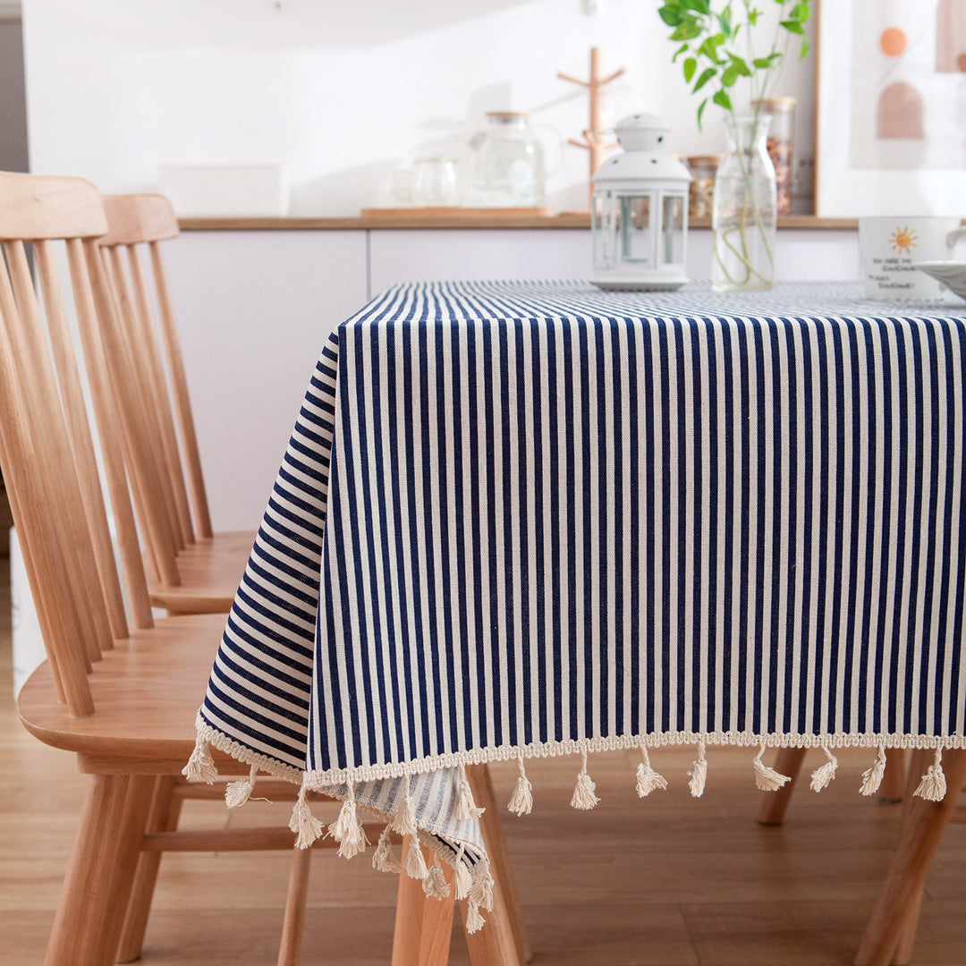 Fabric Cotton And Linen Small Round Table Cloth - Designrific