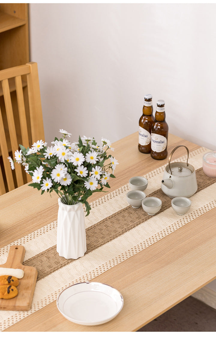 Runner Tassel Hollow Pattern Tea Table Cover Cloth - Designrific