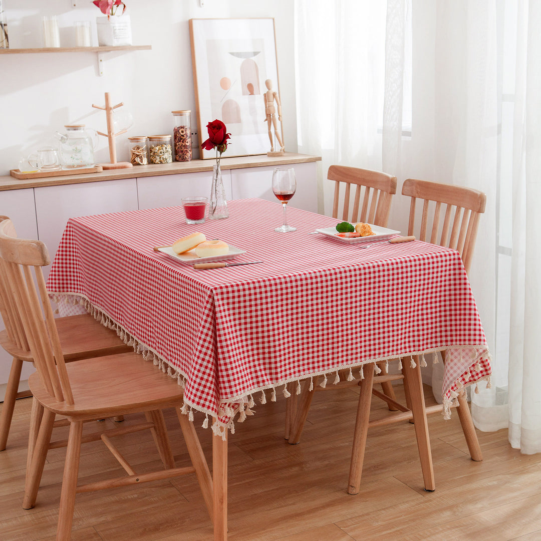 Fabric Cotton And Linen Small Round Table Cloth - Designrific