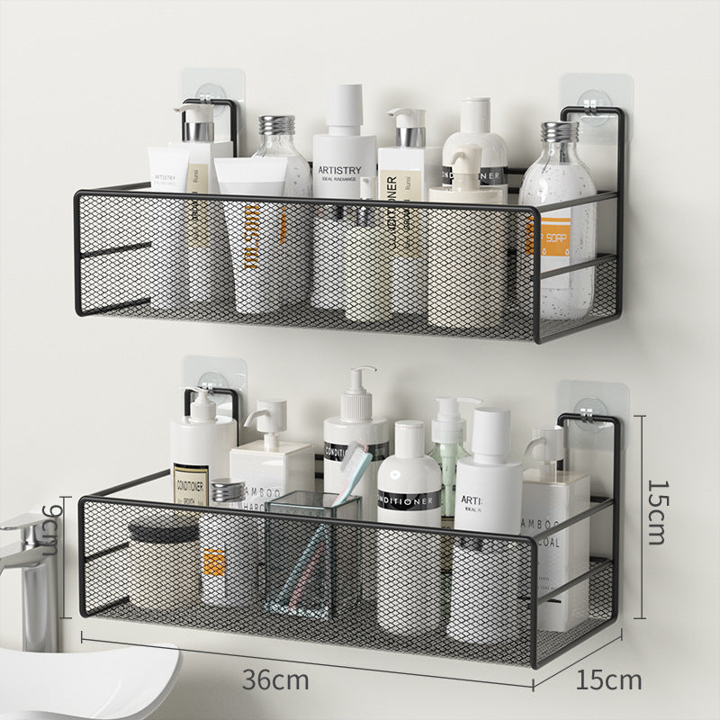 Wall-Mounted Bathroom Shelf No Drill Shower Organizer - Designrific