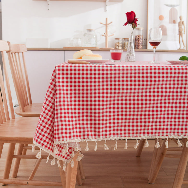 Fabric Cotton And Linen Small Round Table Cloth - Designrific