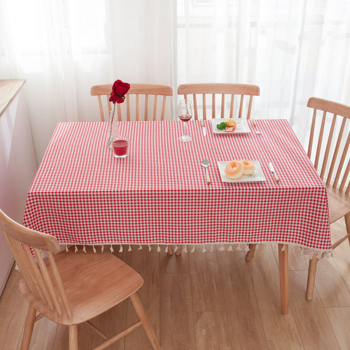 Fabric Cotton And Linen Small Round Table Cloth - Designrific