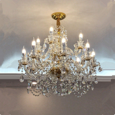 Luxury Crystal Chandelier In Living Room - Designrific