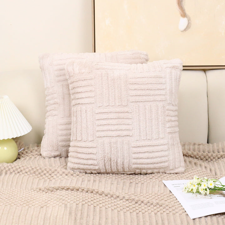 Pillow Cover Woven Plush Pillowcase Pillow Cover - Designrific