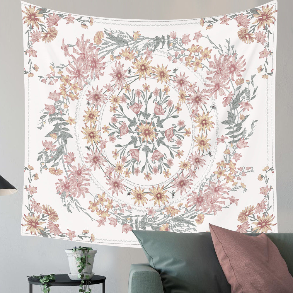 Bohemian Flower Mandala Ornamental Tapestry - Designrific